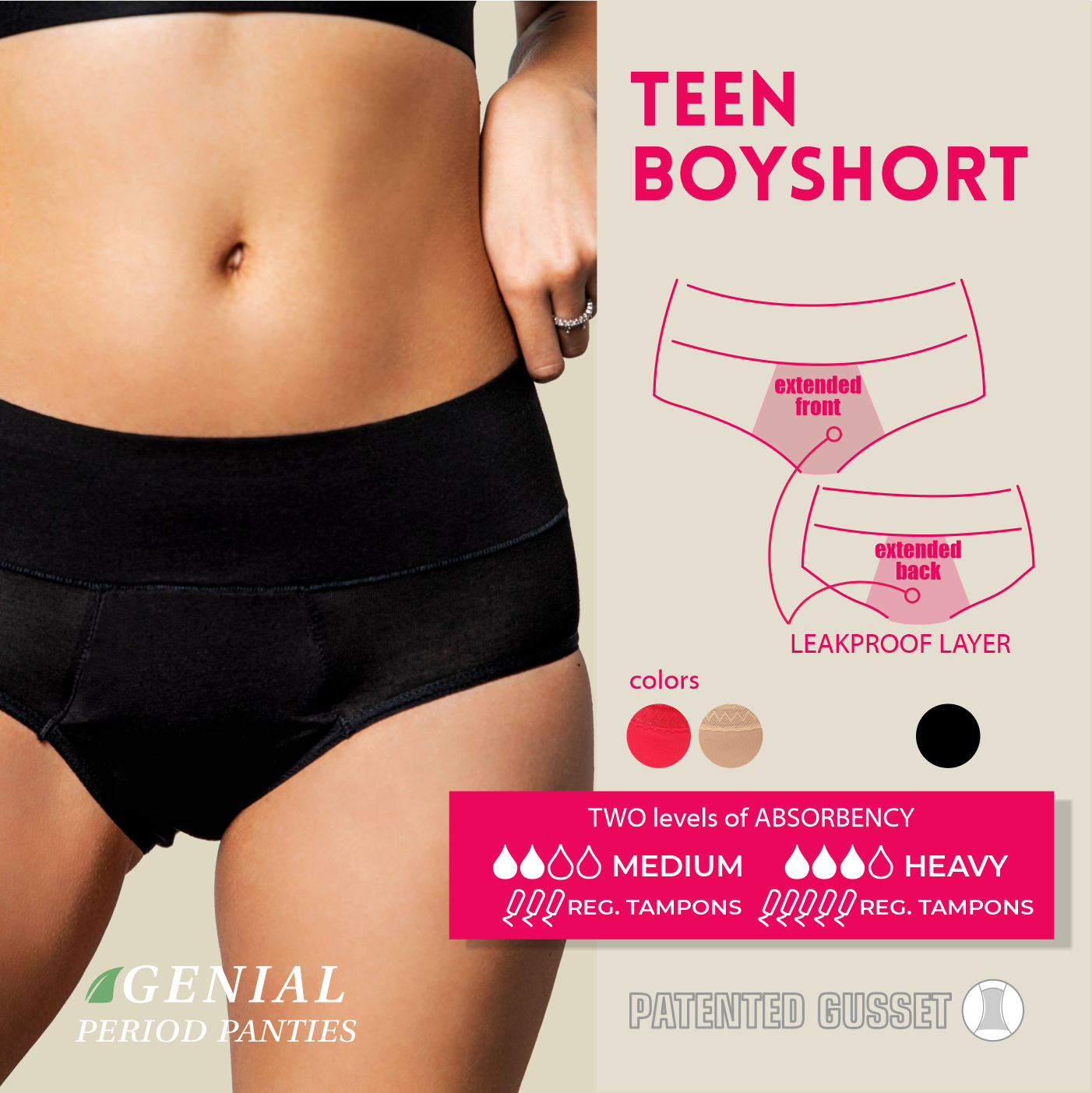 Teens Period Boyshorts Underwear